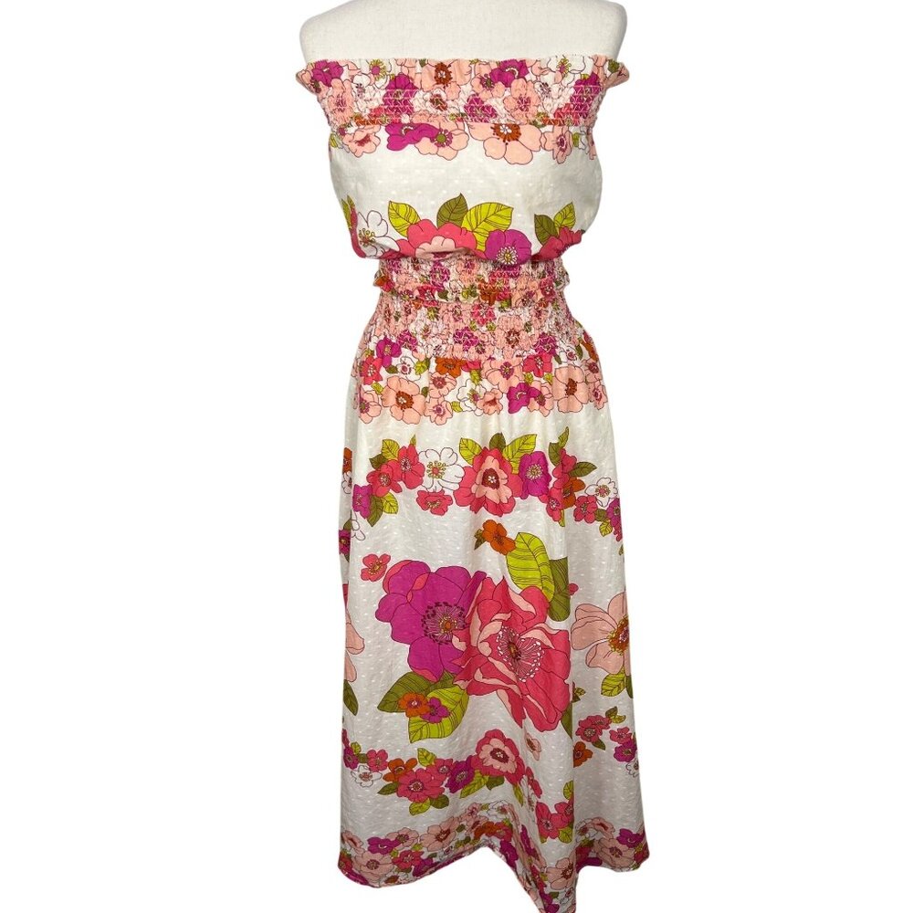 ANTHROPOLOGIE LOVE THE LABEL Imogene Briar Tube Top & Maxi Skirt Set Sz XS/S EUC